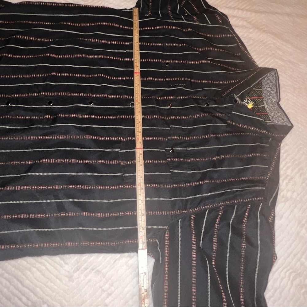 Scully Men's Western Button-Up Shirt - Black Striped, XL, 100% Polyester‎ - Picture 5 of 8